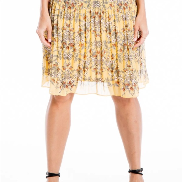 Max Studio Gathered Waist Floral Skirt, M - NWT - Picture 5 of 8
